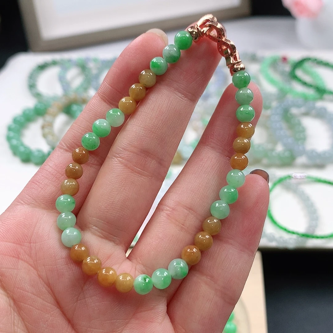 翡翠未镶嵌手链5mm