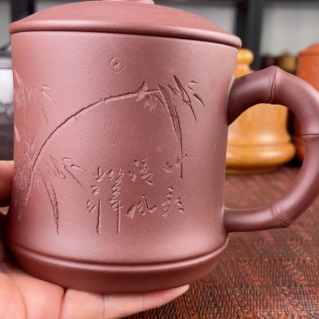 【闪购商品】茶杯紫砂宜兴原矿紫砂盖杯微瑕