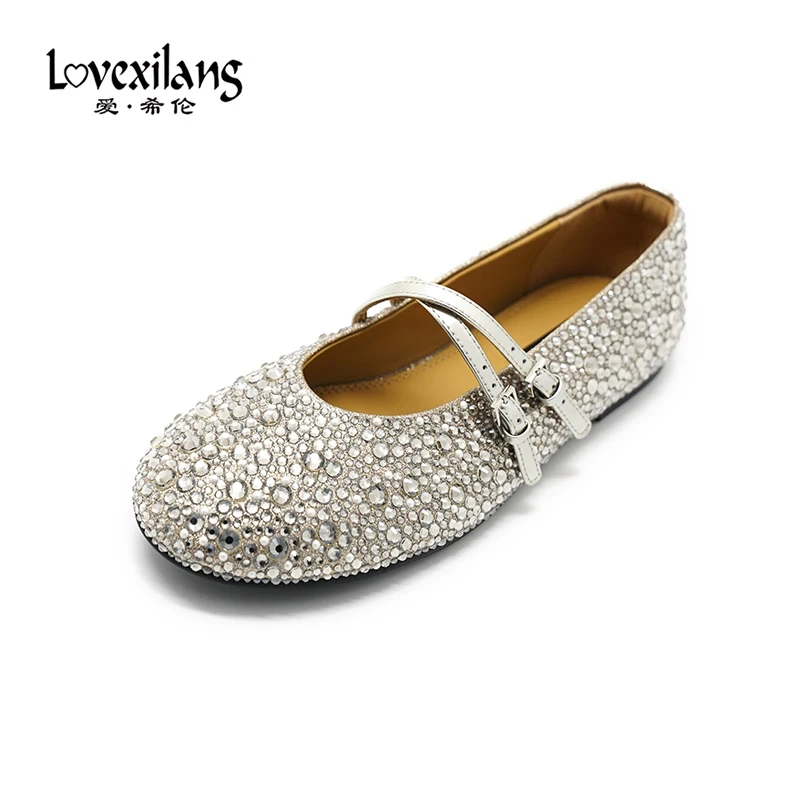 爱希伦2025春夏季女鞋玛丽珍鞋平底单鞋浅口一字带鞋L2512160X