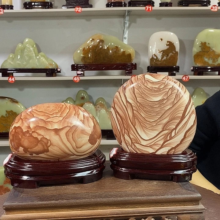 P***i玉天然原石金海石摆件