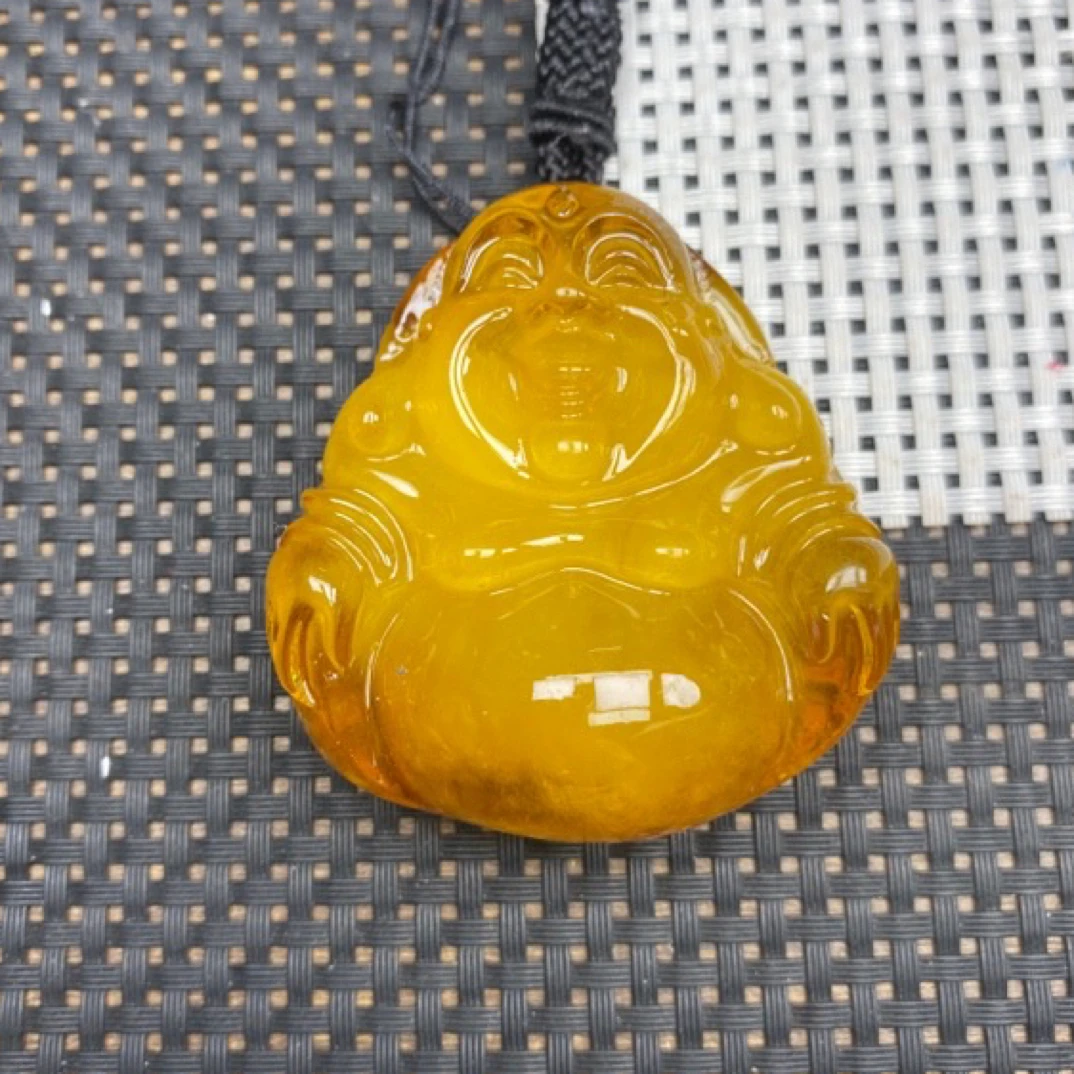 黄色大佛公吊坠百搭106
