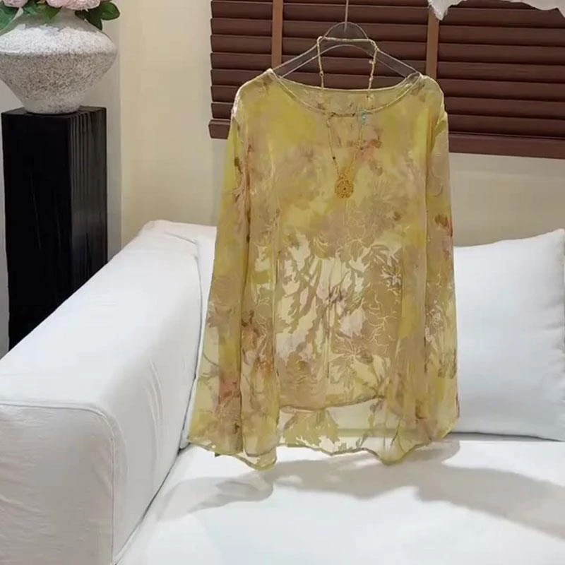 超好看独特漂亮高级感轻奢减龄洋气衬衫女2025年夏季新款防晒小衫