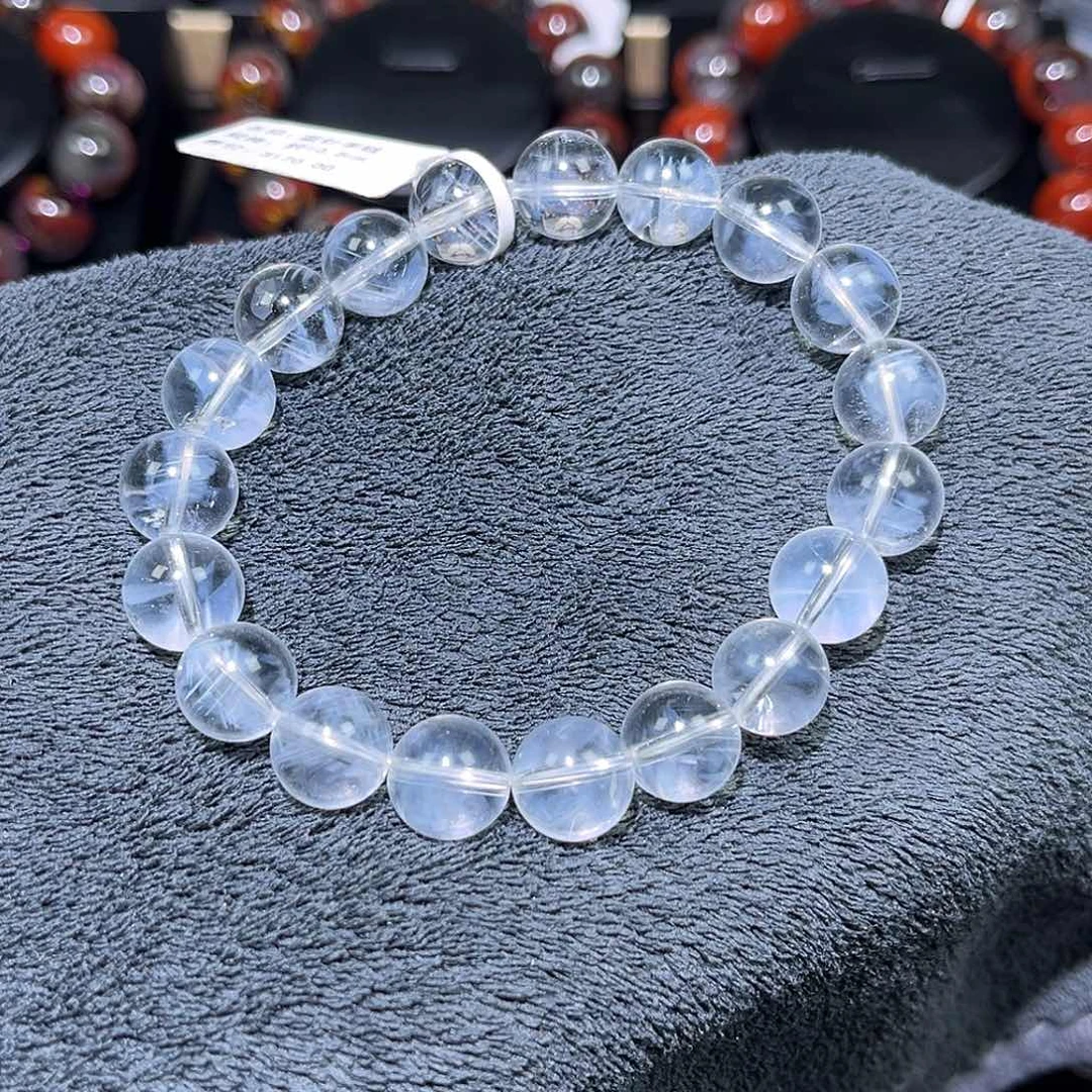 腻***腻珠宝半成品水晶未镶嵌蓝针手链A10.5