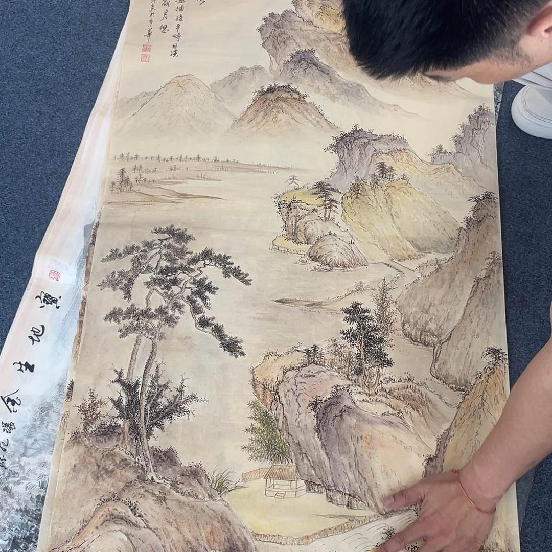 国画纯手工制作的