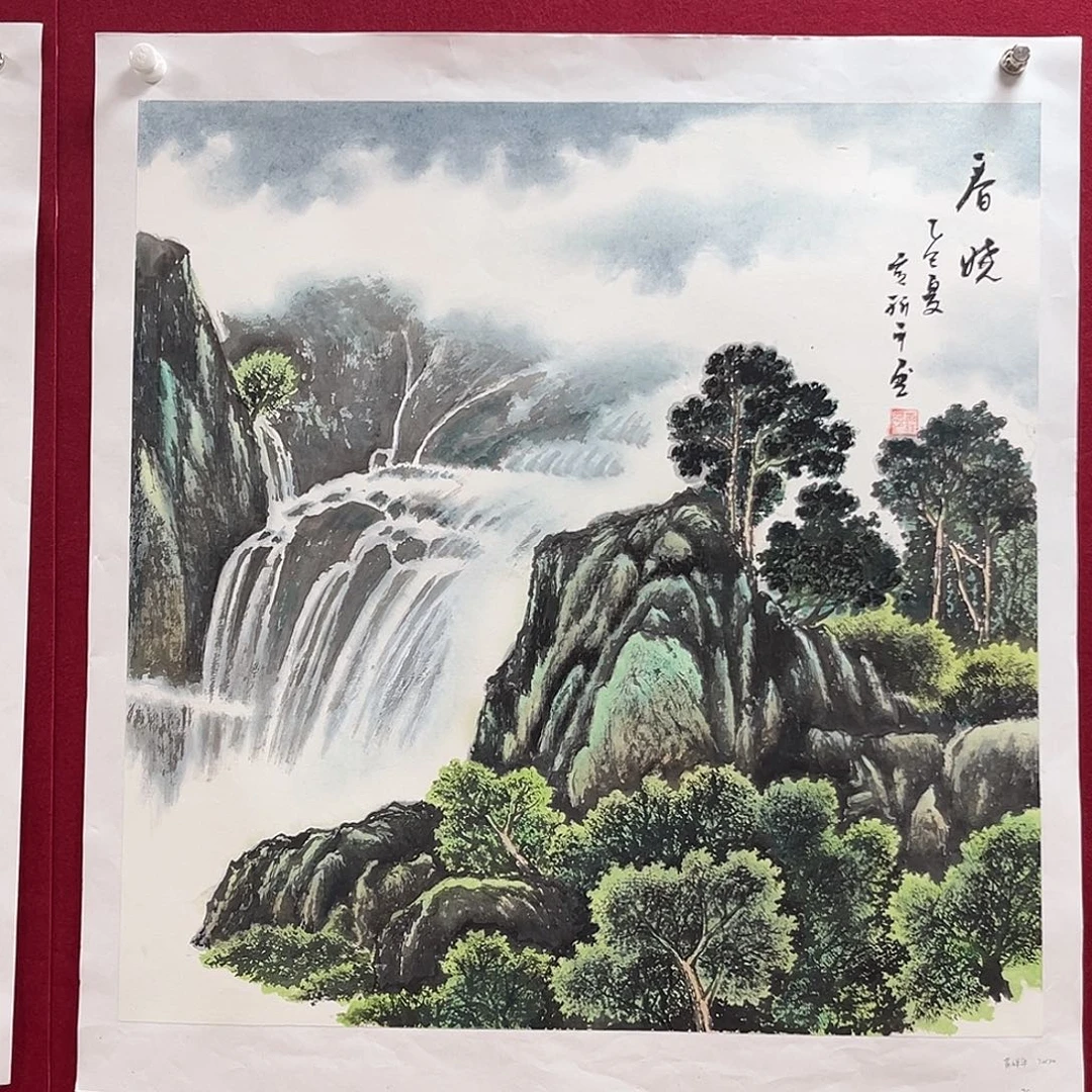 国画黄祥平老师四尺斗方山水奇