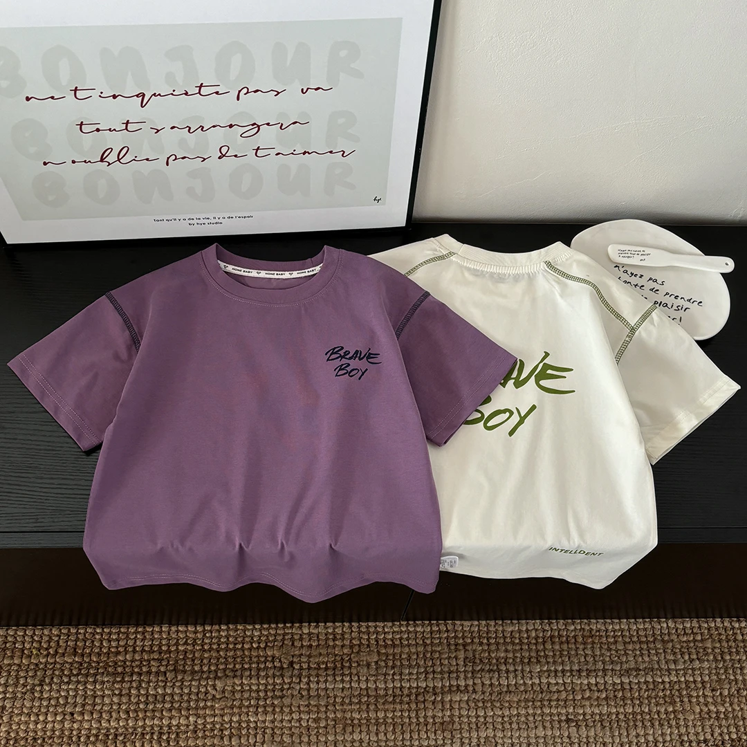 冰感索罗那2025夏季新款儿童男女宝夏装潮童韩版百搭时尚夏款短袖