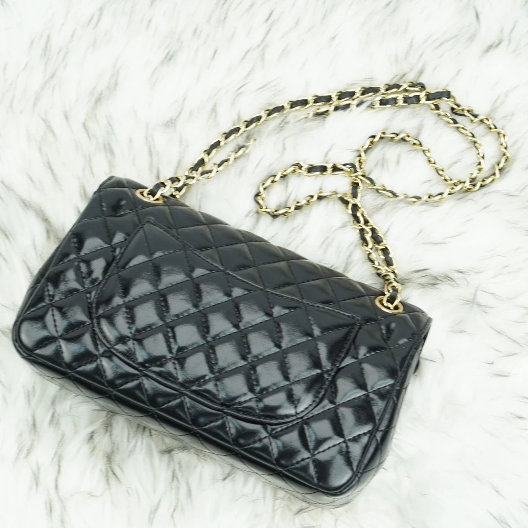 F6163# 链条斜挎单肩女包菱格小香风时尚女包