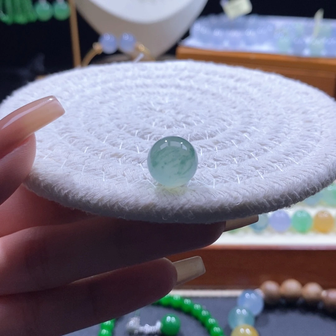 吊坠(不含链)未镶嵌翡翠冰晴蓝飘花珠卡12+
