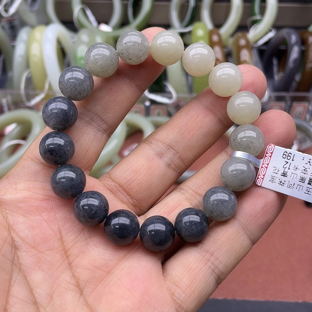 和田玉未镶嵌手链卡12