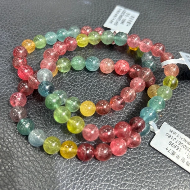 【书记甄选】天然碧玺单圈手链 多样性发一件 约7mm JJ2907