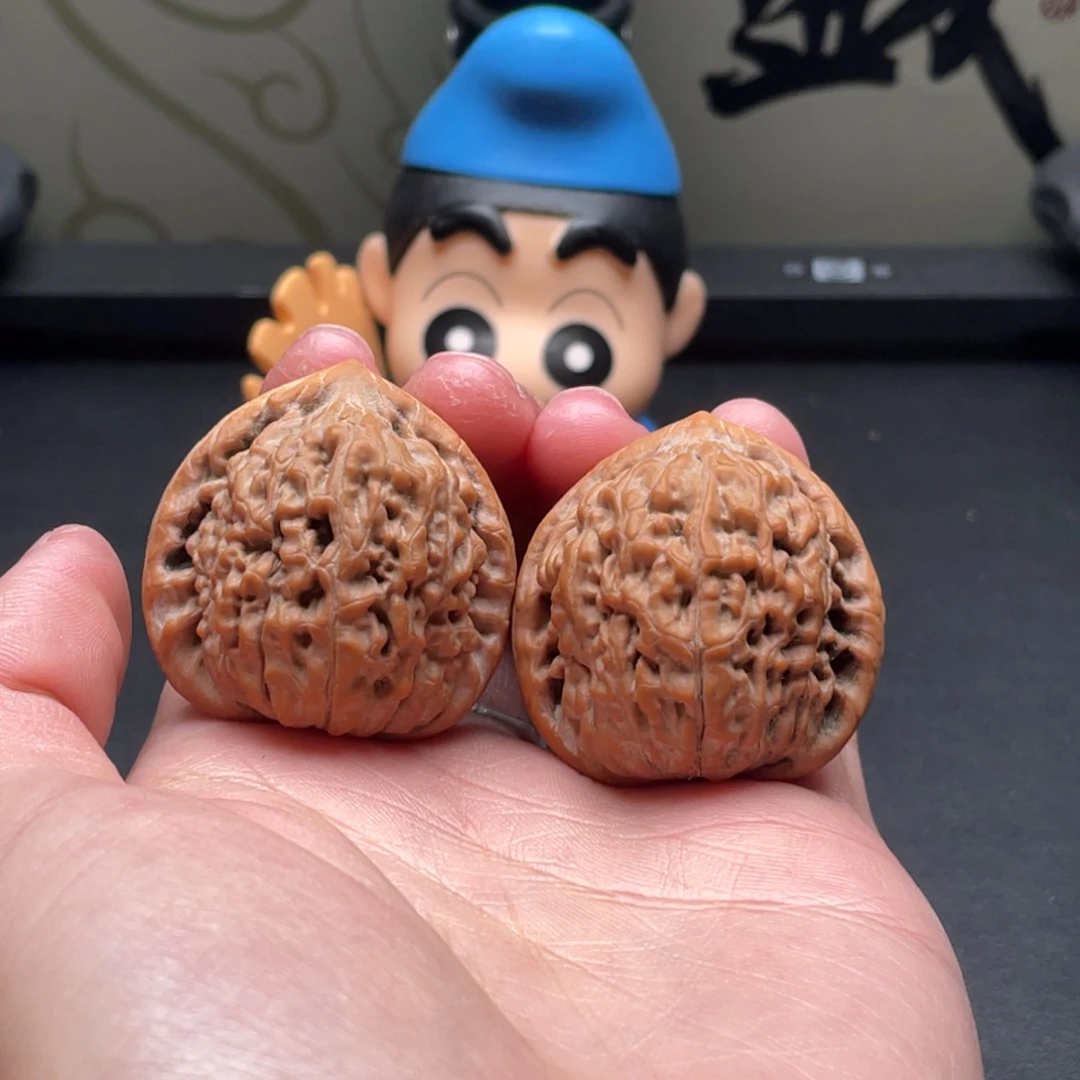 宝***机文玩核桃把件三角莲花