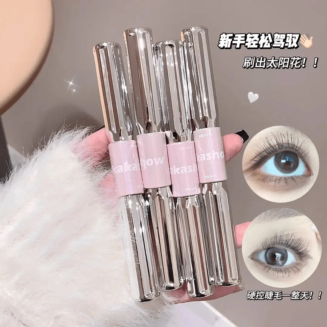 【明星同款 】杠铃双头睫毛膏防水纤长卷翘不晕染浓密自然持久定型