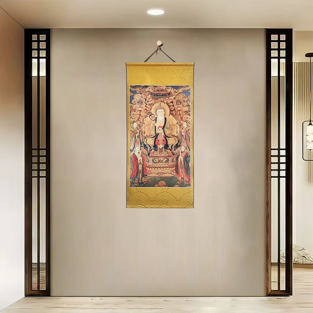 {40-309太上老君}40x100cm现代简约挂轴装饰画办公室家居装
