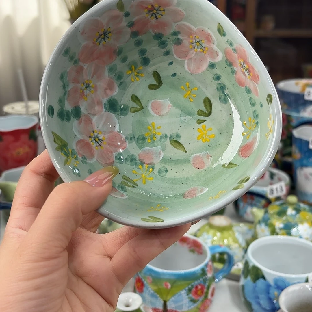 瓷片景德镇手绘高温釉下彩陶瓷茶具