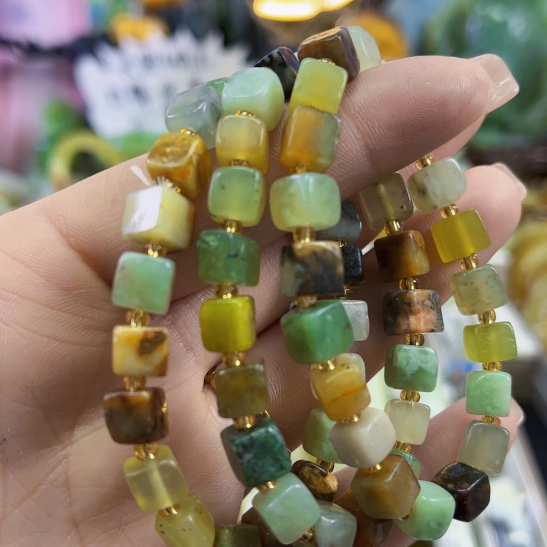 未镶嵌蛇纹石玉手链