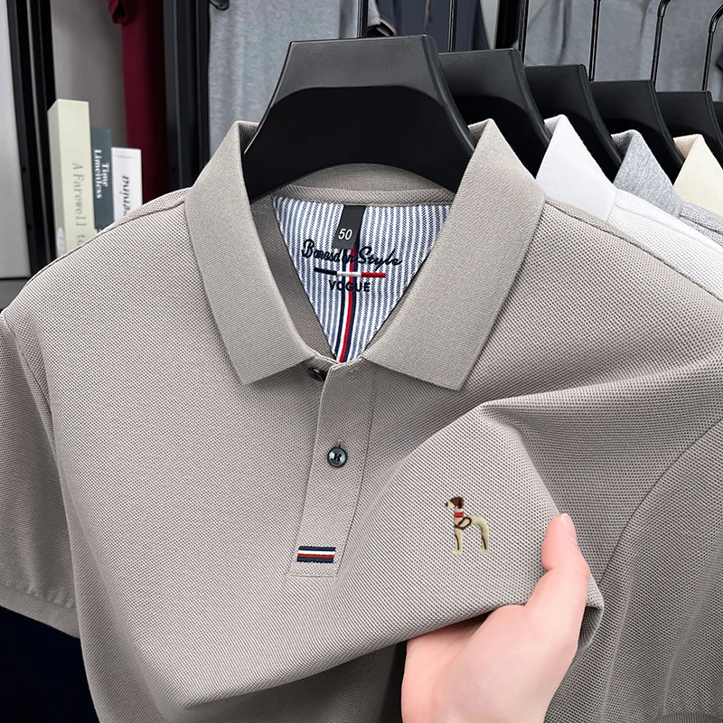 【奥特莱斯·专柜正品】2025年夏季新款纯棉翻领polo衫男士短袖t恤