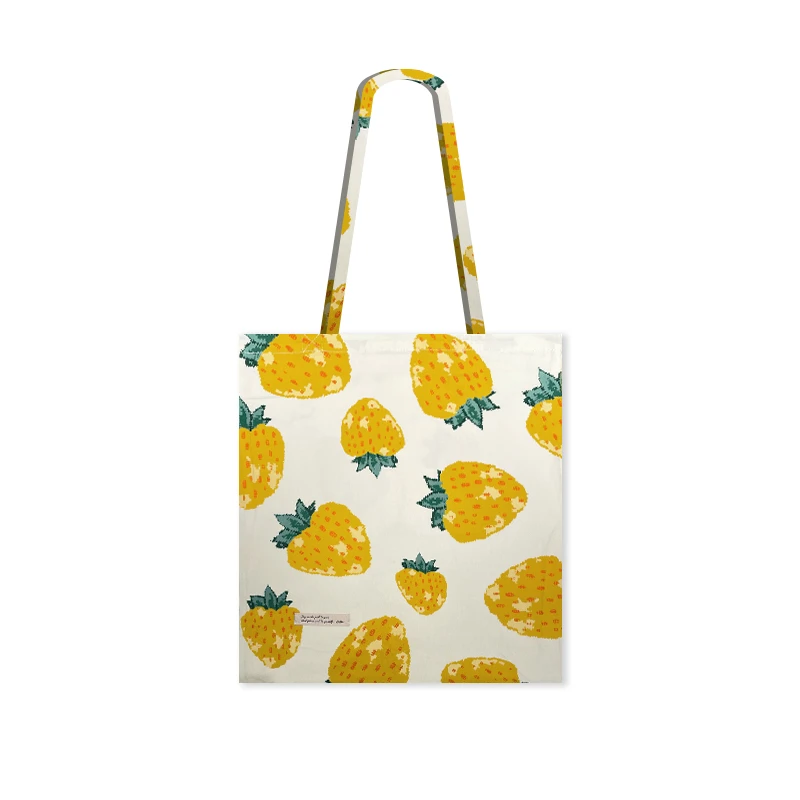 原创印度拓印布 黄色草莓 手工单肩包旅游出门拍照清新布袋子布包