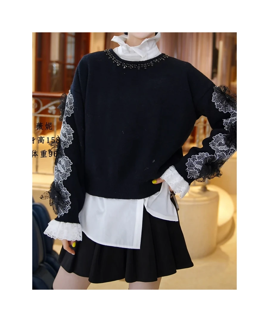 25461546【缪斯之语】精致显瘦长袖时尚毛衣