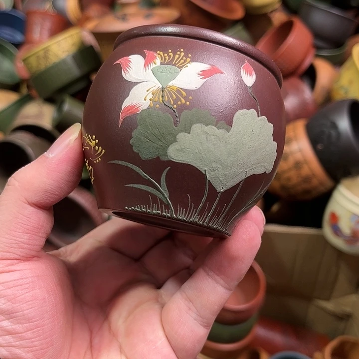 紫砂茶杯全手工紫砂主人杯