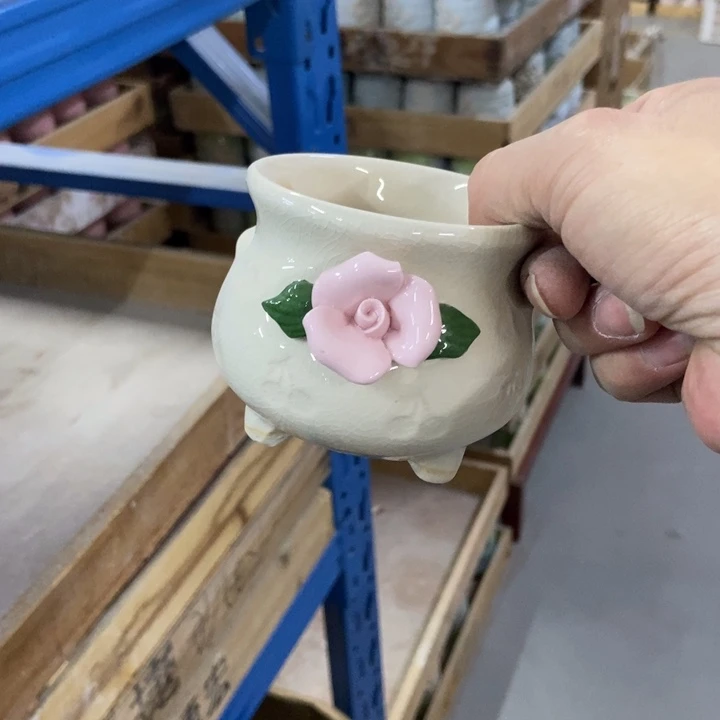 陶瓷花盆单场满9.9发8*7.5樱桃