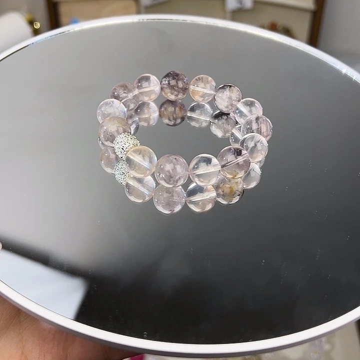 水晶手链银S925镶嵌