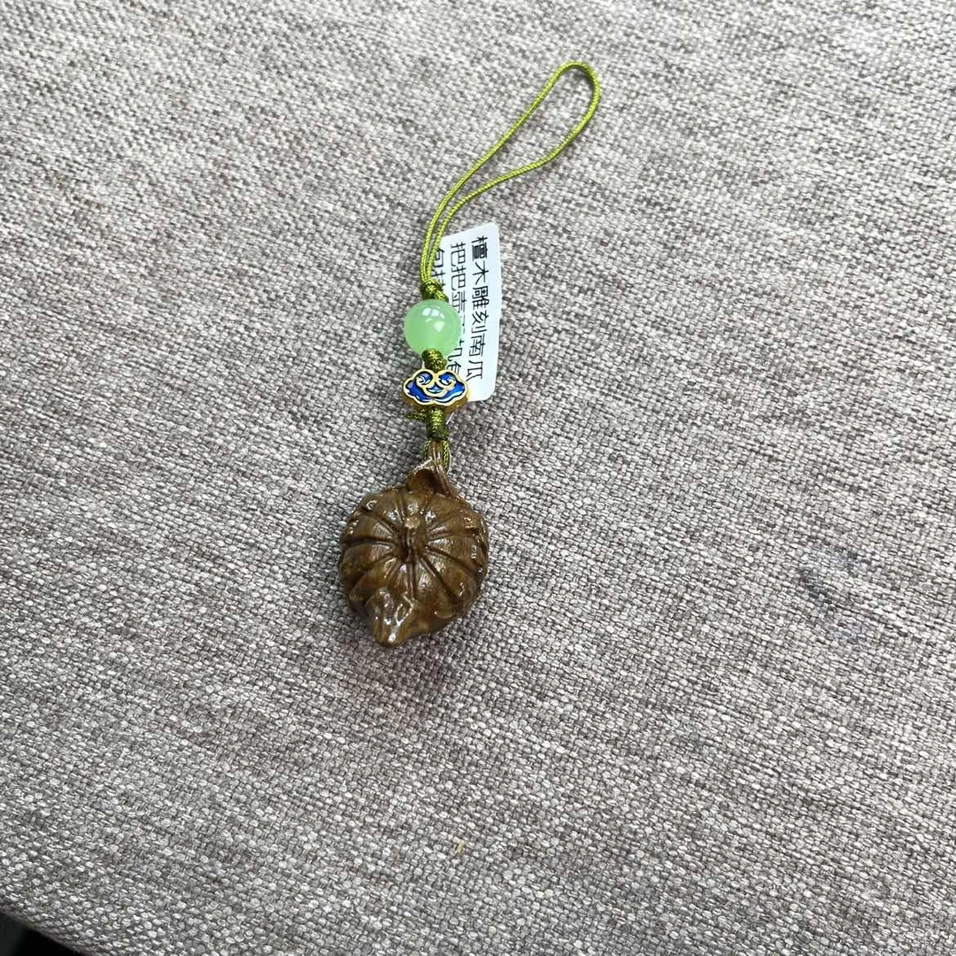 檀木雕刻南瓜把把壶手机包包挂