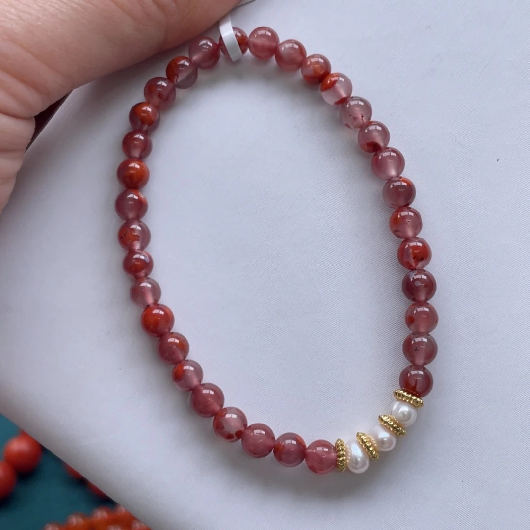 南红玛瑙川料南红dly单圈5mm未镶嵌