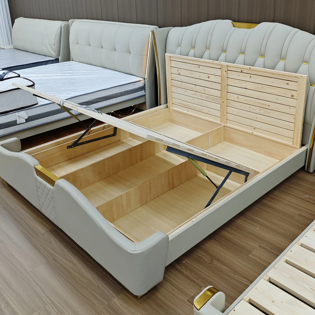 【升级满铺气压结构】软体床升级为气压储物结构带分区储物功能