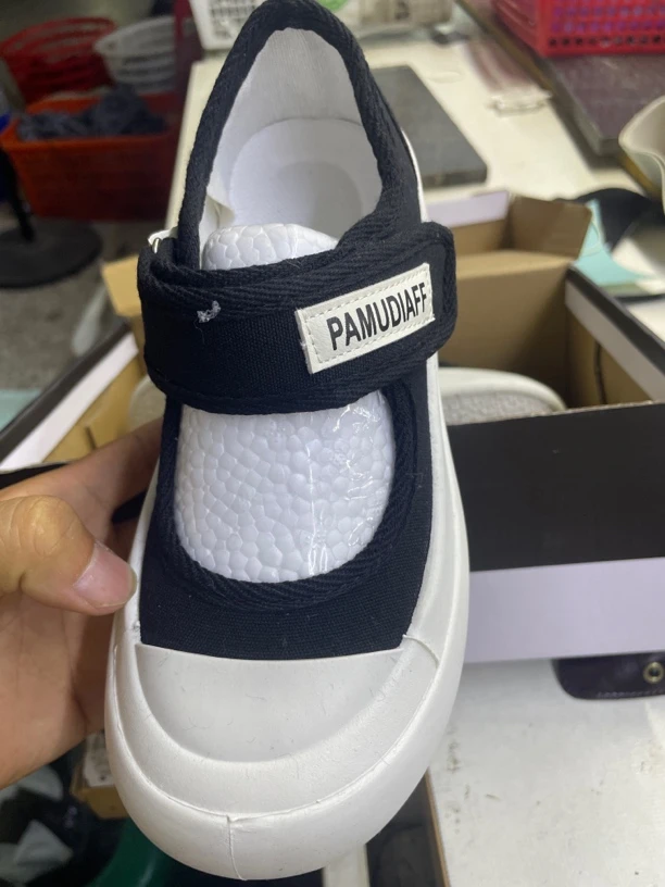 松糕跟夏季薄款魔术贴圆头帆布鞋休闲白色运动鞋女鞋