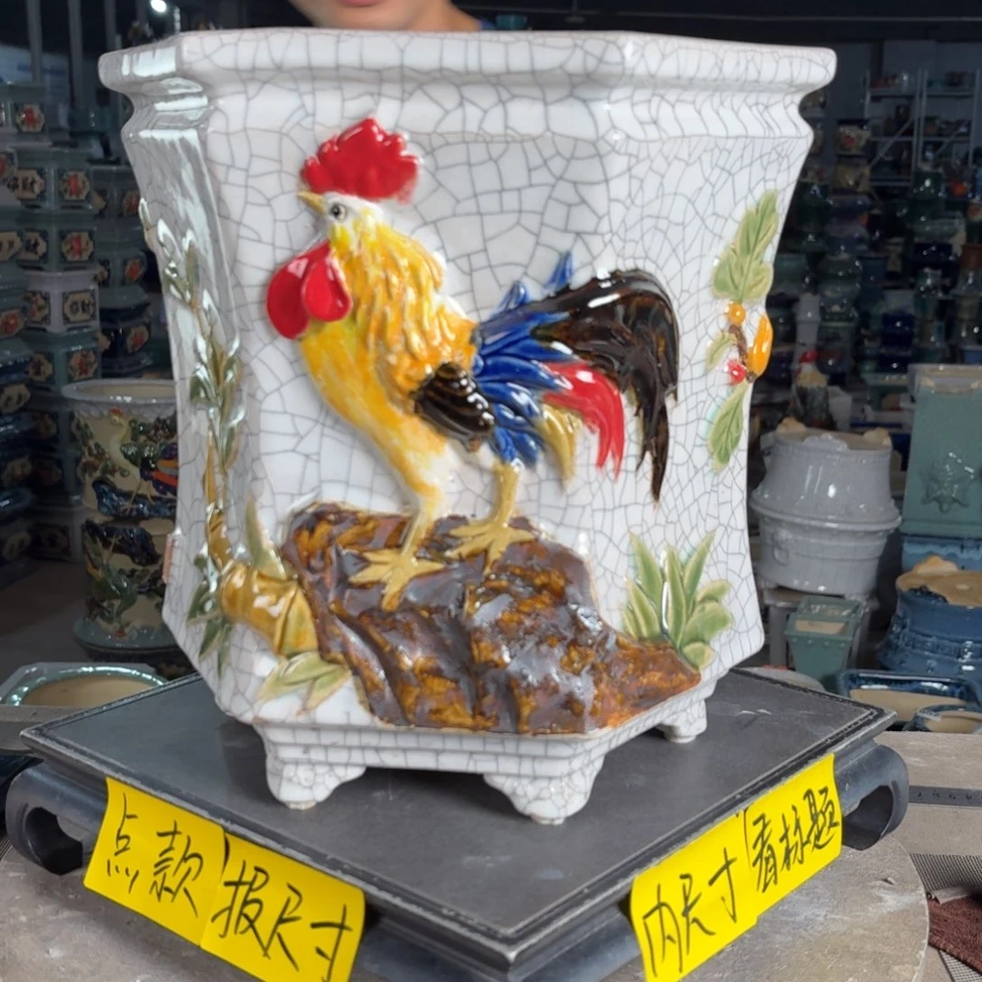 一风堂石湾花盆 内23*28