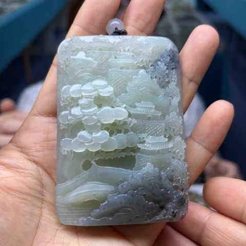 未镶嵌手串和田玉青花58牌