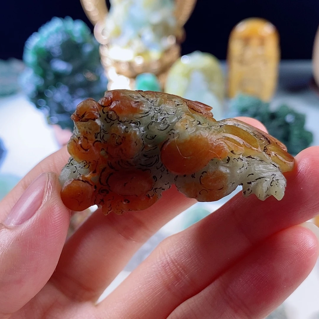 定制翡翠未镶嵌天然a货翡翠红翡貔貅