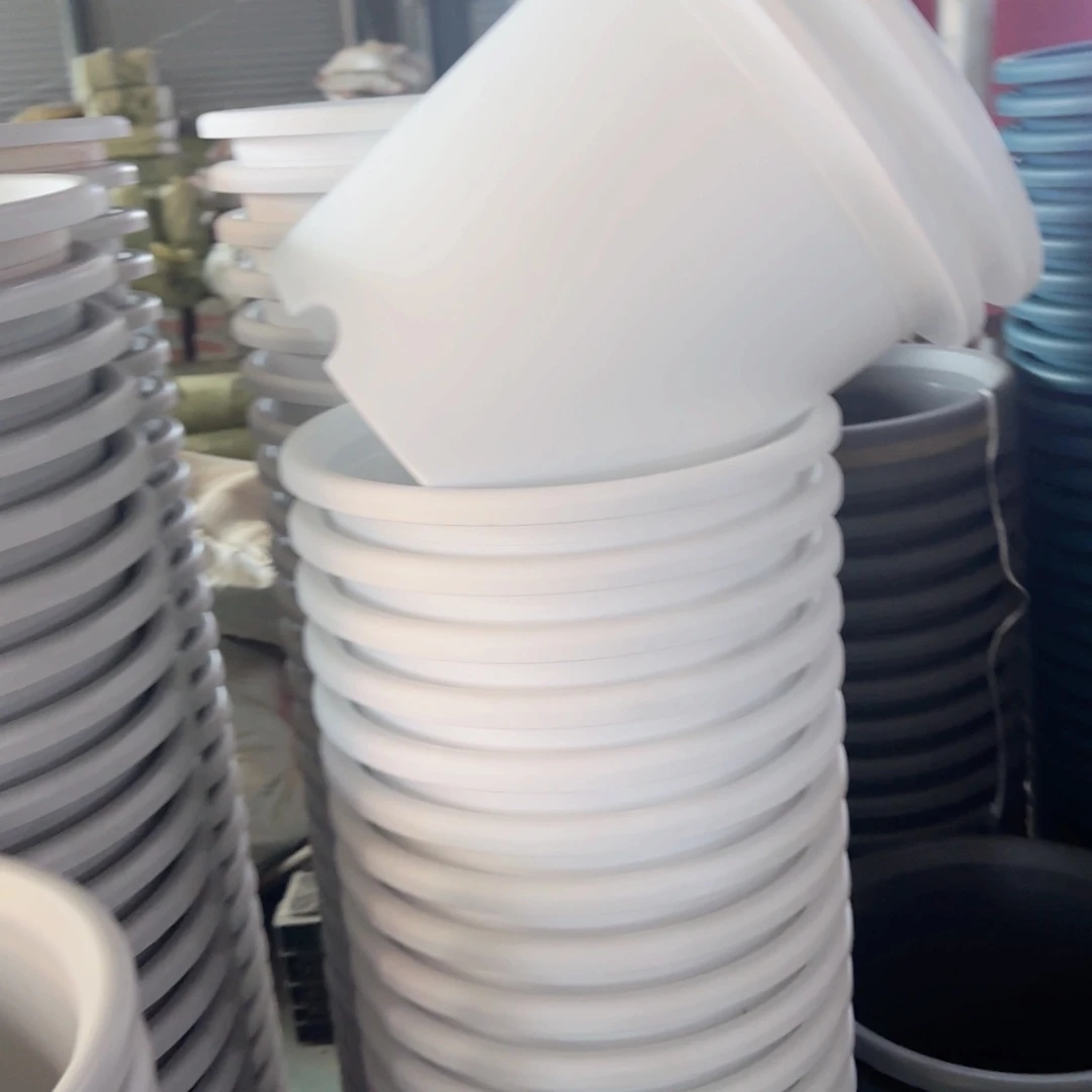 树脂四季盆6#无拖纯白3