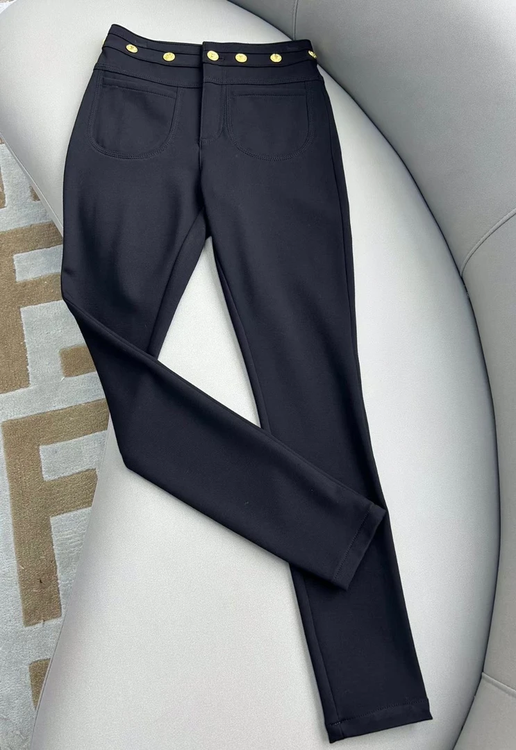 【LK】高腰修身高弹力小黑裤弹力百搭显瘦休闲时尚裤子