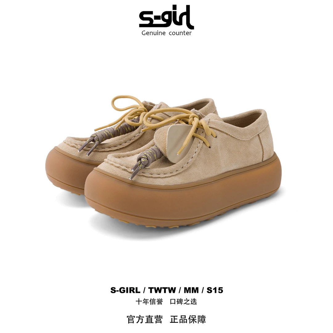 SGIRL TWTW厚底增高勃肯鞋女2025秋季新款百搭休闲增高复古乐福鞋