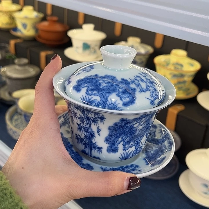 陶景德陶瓷盖碗茶具