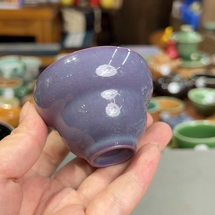 龙泉敬悦青瓷品茗杯微瑕