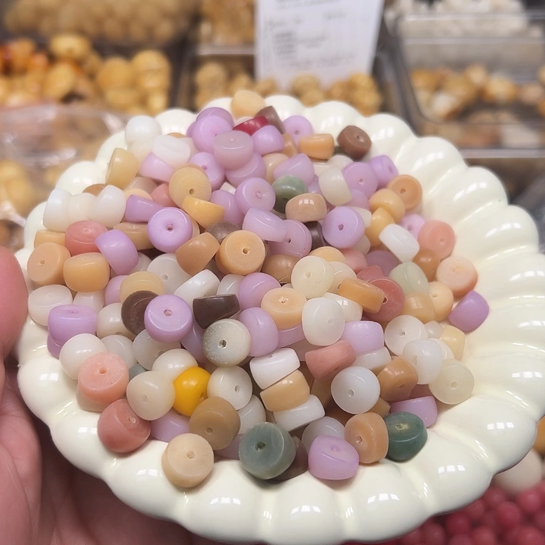 菩提根/象牙果手串150颗微瑕紫色多大肠