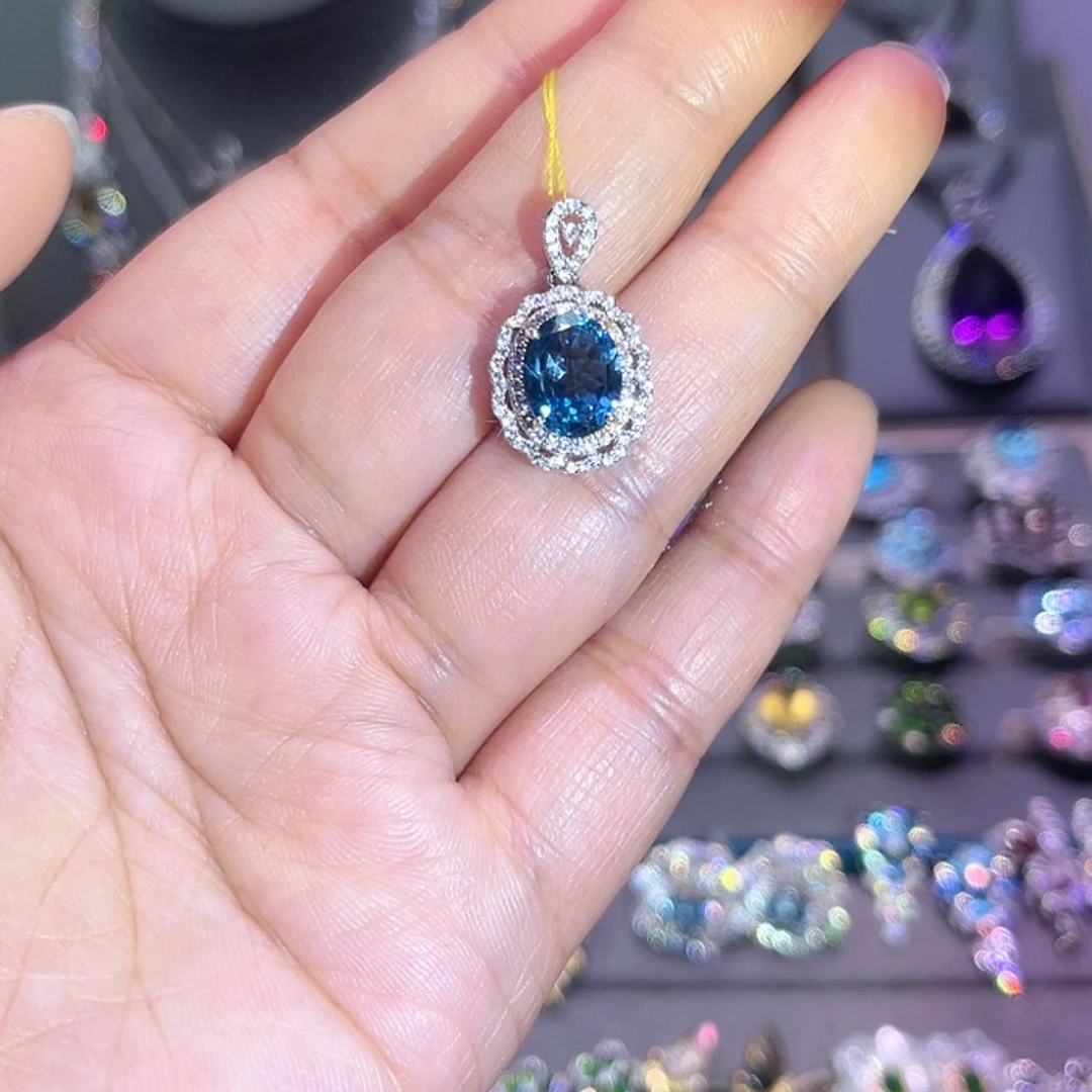 【闪购商品】托帕石吊坠(赠链)银S925镶嵌