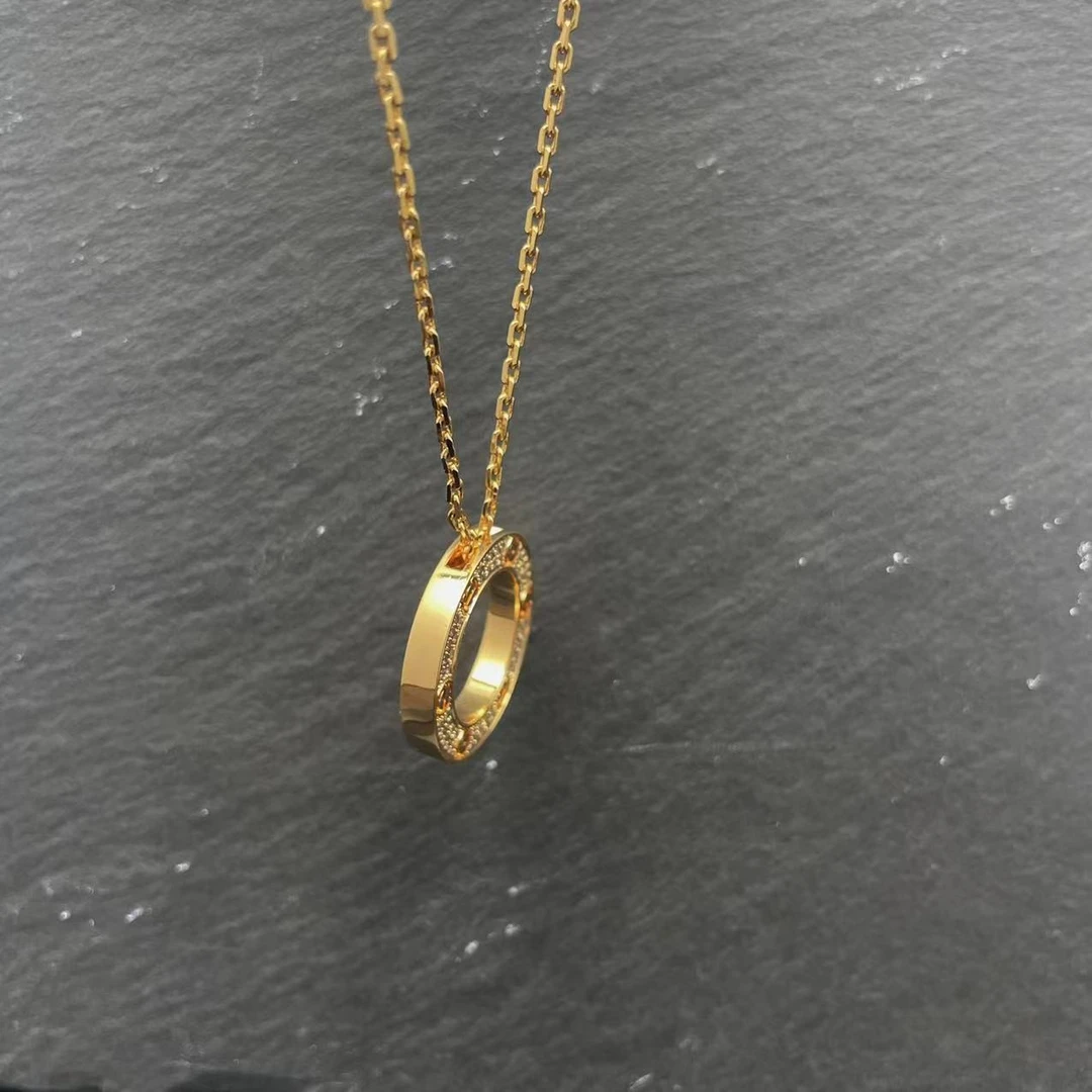 满钻大饼项链设计轻奢气质 8519