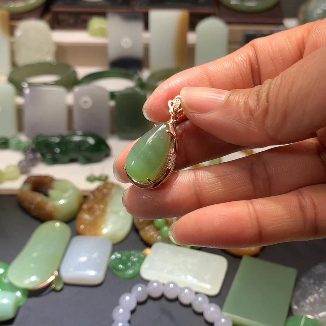 和田玉颈饰银S925镶嵌1***人