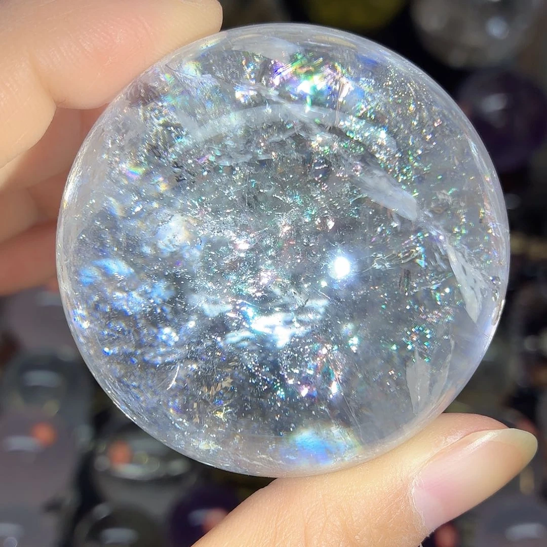 水晶珠宝半成品未镶嵌白水晶56爆彩