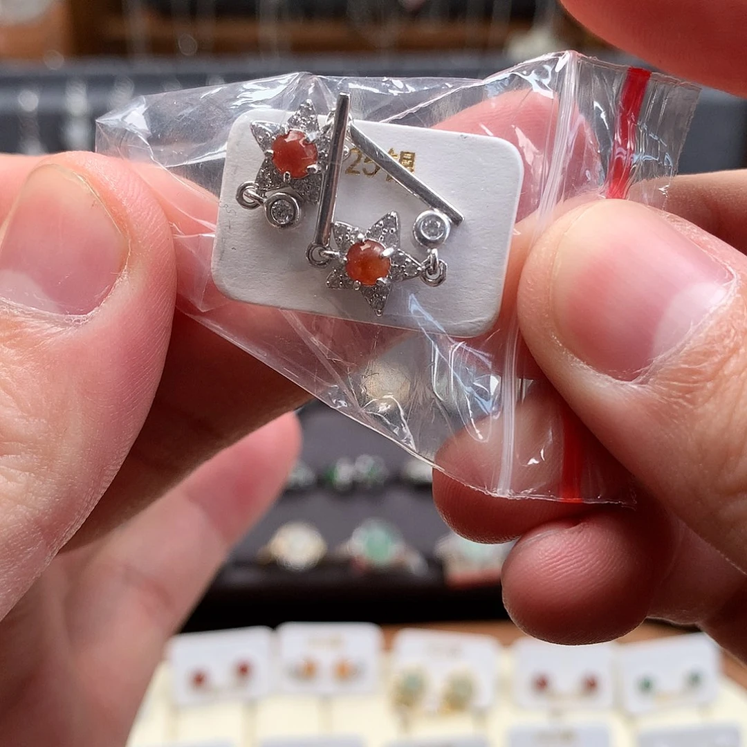 翡翠银S925镶嵌戒指嘿*嘿0162