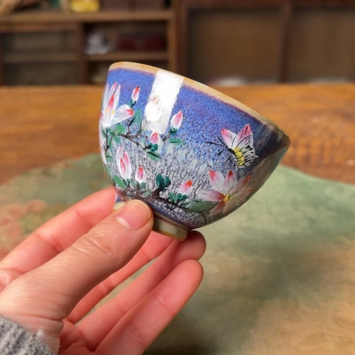 柴烧纯手工手绘陶瓷