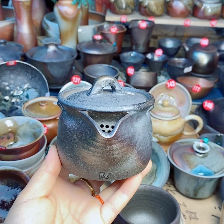 杯子纯柴烧裸烧手工茶器
