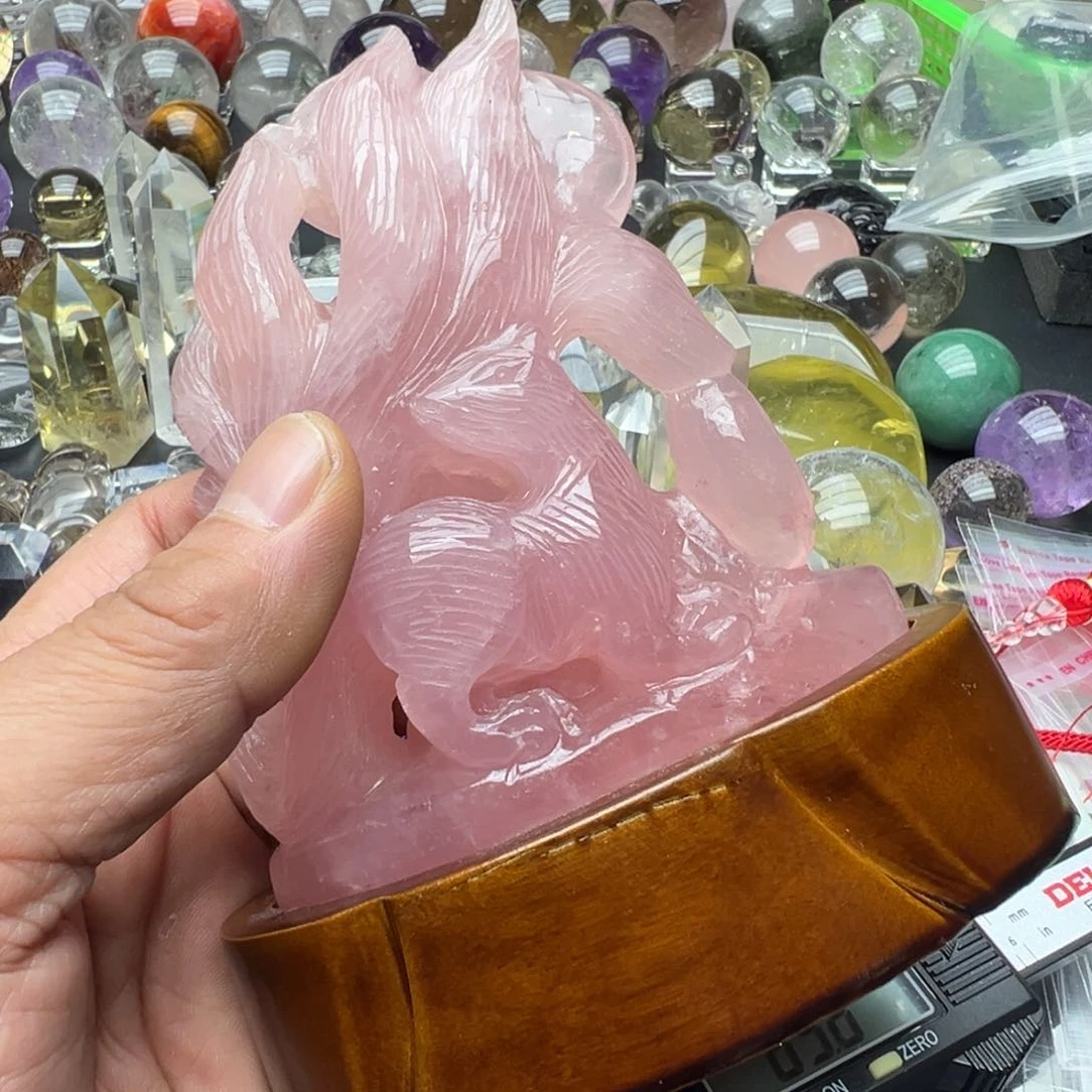 未镶嵌珠宝半成品水晶嗨****～水晶狐狸