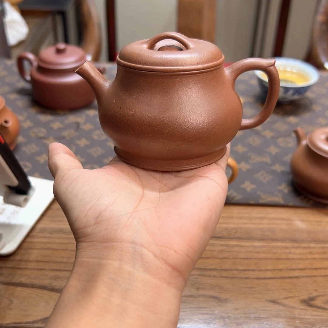 紫砂茶壶原矿桃花泥