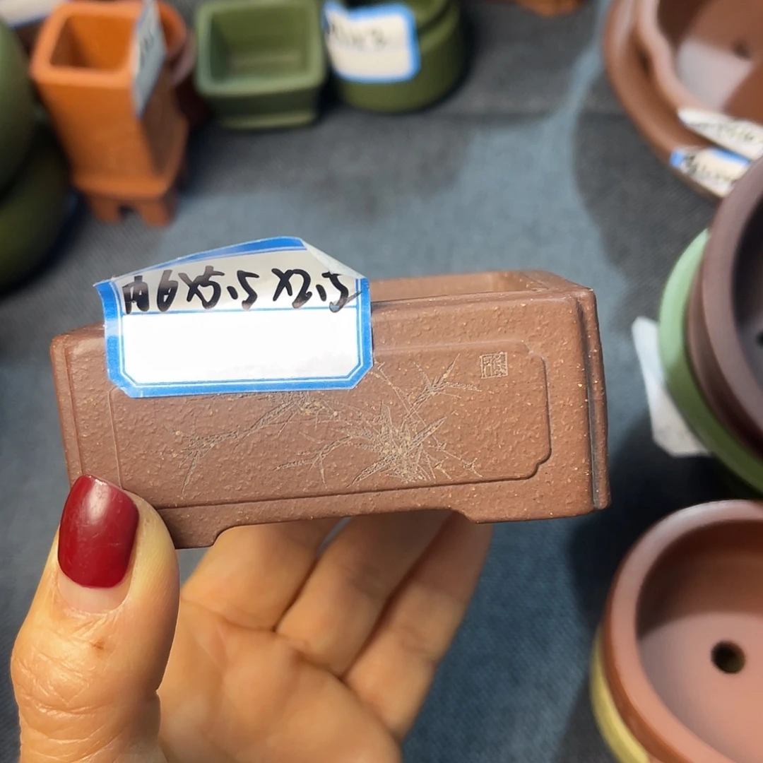 精选紫砂小长方马槽盆