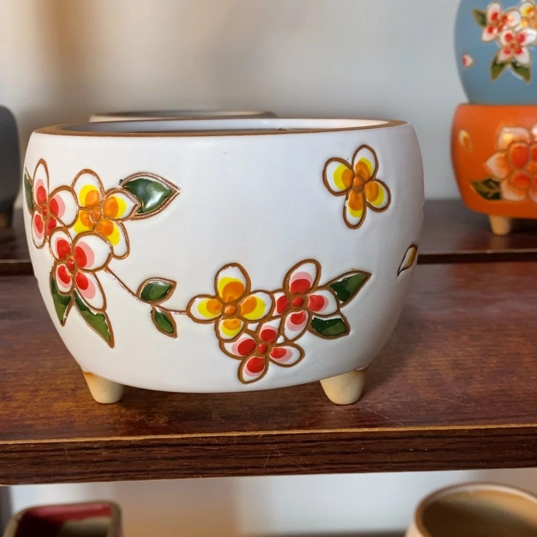 红陶韩式多肉植物花盆