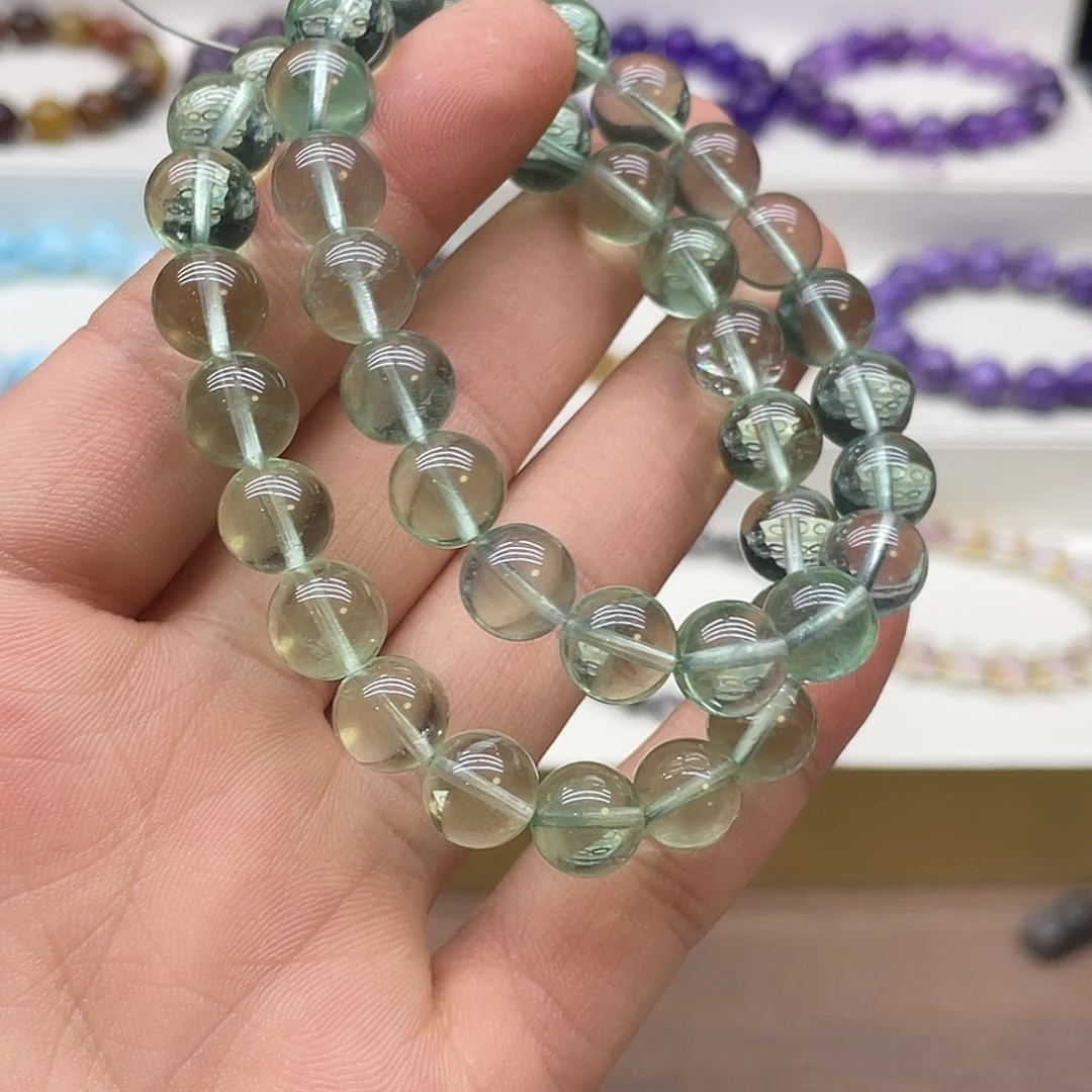 水晶手串未镶嵌绿萤石9.6多样性任发其一